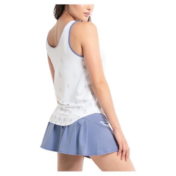 NEW Lucky In Love Breezy Ikat Print Tennis Tank Athletic Performance Size Medium - Picture 4 of 10